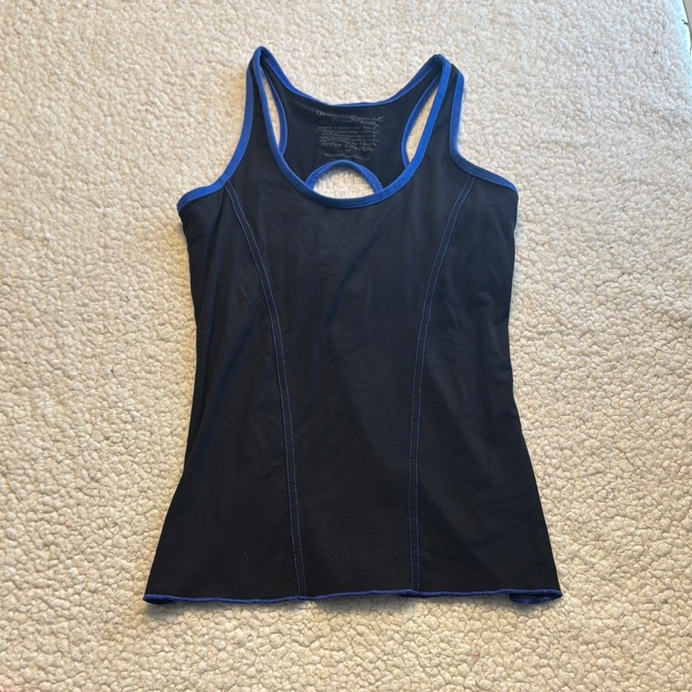 Green Apple Black Fitted Tank Top